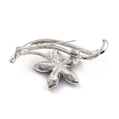 Flower Alloy Rhinestone Brooch&nbsp;JEWB-O009-15