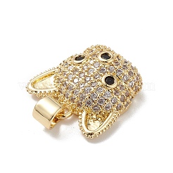 Brass Micro Pave Cubic Zirconia Pendants&nbsp;KK-M240-10F