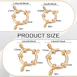 8Pcs 4 Styles 304 Stainless Steel Spring Ring Clasps&nbsp;STAS-PH0007-52B