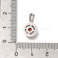 304 Stainless Steel Micro Pave Cubic Zirconia Pendants&nbsp;STAS-H228-03P-06