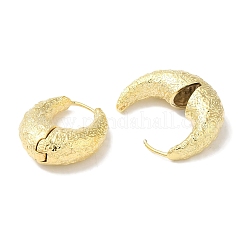 Ring with Texture Brass Hoop Earrings for Women&nbsp;EJEW-U008-01G