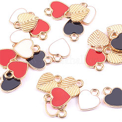 Golden Plated Alloy Enamel Charms&nbsp;PALLOY-CJ0001-07