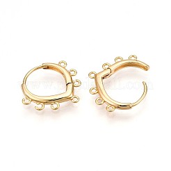 Brass Hoop Earring Finding&nbsp;KK-N261-66G