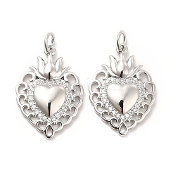 Rack Plating Brass Micro Pave Cubic Zirconia Pendants&nbsp;KK-K270-16P