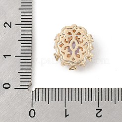 Brass Micro Pave Cubic Zirconia Beads&nbsp;KK-K297-29G-02
