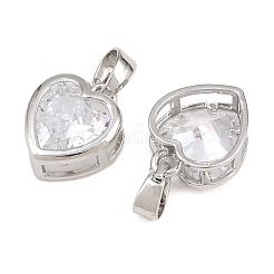 Brass Pave Clear Cubic Zirconia Charms&nbsp;CU-CBAA571-06P