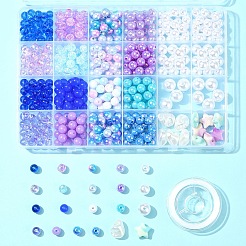DIY Round Acrylic & ABS Plastic Imitation Pearl Beads Bracelets Jewelry Making Kits&nbsp;DIY-FS0007-42