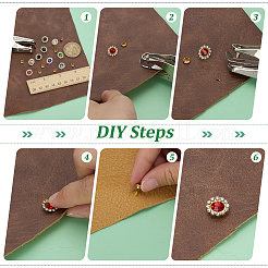 162Pcs 9 Colors Brass Rhinestone Rivets&nbsp;FIND-FG0005-28