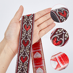 Ethnic style Embroidery Polyester Ribbons&nbsp;OCOR-WH0077-27B