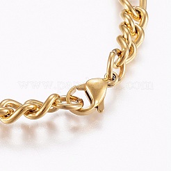 304 Stainless Steel Chain Anklets&nbsp;AJEW-I039-03G