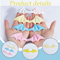 Demon Wing Rainbow Iridescent PU Leather Ornament Accessories&nbsp;DIY-WH0308-457B
