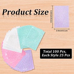 100Pcs 4 Colors Heart PVC Pouch Film Photo Protecting Sheets&nbsp;AJEW-CP0010-59