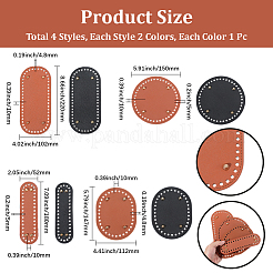 8Pcs 8 Colors Imitation Leather Bag Bottoms&nbsp;FIND-BBC0004-54