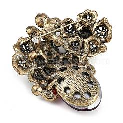 Zinc Alloy Colorful Rhinestone Brooch&nbsp;LS-JEWB-U011-03AS-05