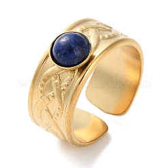 Round Natural & Synthetic Gemstone Finger Rings&nbsp;RJEW-Q004-06G