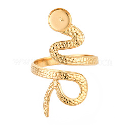 Snake 304 Stainless Steel Cuff Ring Components&nbsp;X-STAS-T066-28G