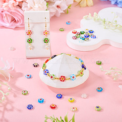 Handmade Millefiori Lampwork Beads Strands&nbsp;LAMP-TADJ0001-02A