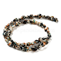 Spray Printed Synthetic Turquoise Beads Strands&nbsp;TURQ-P002-01A-04
