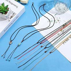 24Pcs 6 Colors Polyester Necklace Makings&nbsp;AJEW-SC0003-80