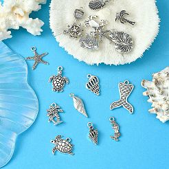 18Pcs 18 Style Tibetan Style Alloy Pendants&nbsp;TIBEP-YW0001-71