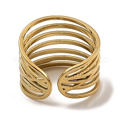 304 Stainless Steel Open Cuff Rings&nbsp;RJEW-Z018-08G