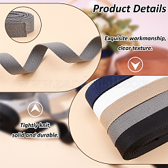 25M 5 Colors Polypcotton Ribbon&nbsp;OCOR-PH0005-40