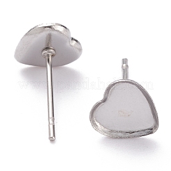 Non-Tarnish 304 Stainless Steel Stud Earring Settings&nbsp;X-STAS-J032-13