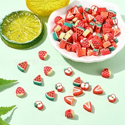100Pcs 4 Styles Handmade Polymer Clay Beads&nbsp;CLAY-YW0002-38