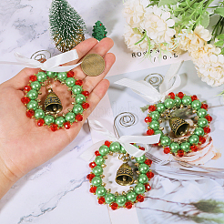 Christmas Wreath Acrlic & Glass Pendant Decorations&nbsp;PALLOY-GO00036