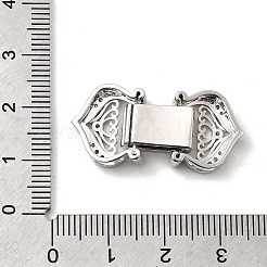Brass Micro Pave Clear Cubic Zirconia Watch Band Clasps&nbsp;KK-A266-20P