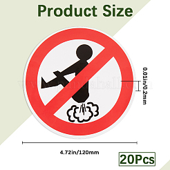 PVC No Farting Sign Stickers&nbsp;AJEW-WH20006-101A