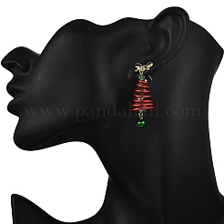 Aluminum Glass Dangle Stud Earrings&nbsp;EJEW-JE06582