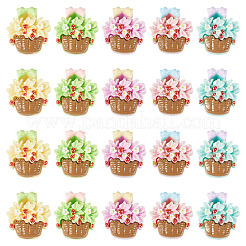 20Pcs Opaque Resin Cabochons&nbsp;CRES-TA0001-84