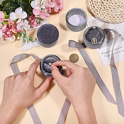 2Pcs Round Velvet Ring Boxes & Pendant Boxes Sets&nbsp;VBOX-CA0001-04A