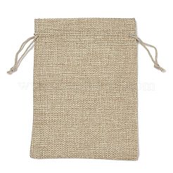 Christmas Printed Burlap Packing Pouches Drawstring Bags&nbsp;ABAG-Q053-02B-10