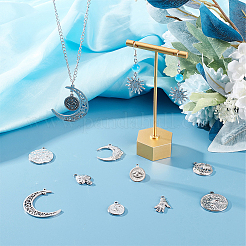 20Pcs 10 Style 304 Stainless Steel Pendants&nbsp;STAS-SC0004-80P