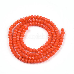 Opaque Solid Color Imitation Jade Glass Beads Strands&nbsp;EGLA-A044-P1mm-D03