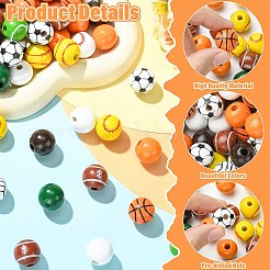 Round Natural Schima Wood Beads&nbsp;WOOD-CJ0002-66
