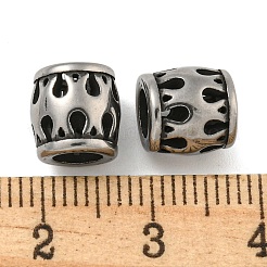 Retro Hollow 304 Stainless Steel European Beads&nbsp;STAS-B071-17AS