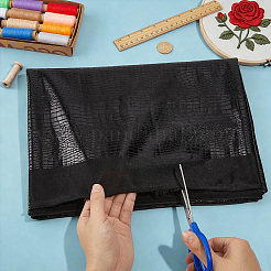 Polyester Elastic Fabric with Crocodile Pattern&nbsp;DIY-PH0036-91A