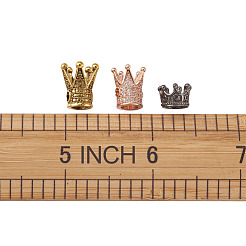 Brass Micro Pave Cubic Zirconia Beads&nbsp;ZIRC-TA0001-07