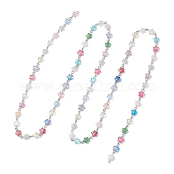 Iron Glass Handmade Star Link Chains&nbsp;AJEW-JB01435