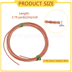 2-Ply Brass Jewelry Wire&nbsp;KK-WH0084-26B