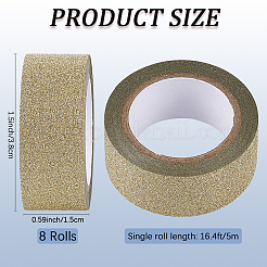 8 Roll Glitter Adhesive Plastic Tapes&nbsp;DIY-CP0011-84A