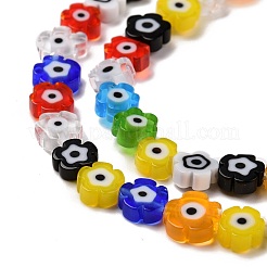 Handmade Millefiori Glass Bead Strands&nbsp;X-LAMP-J035-6mm-39