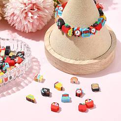 200Pcs 10 Styles Back to School Handmade Polymer Clay Beads&nbsp;CLAY-FS0001-55