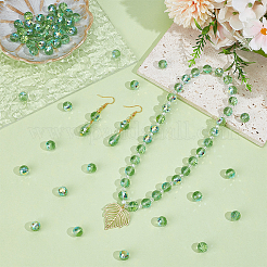 80Pcs AB Color Plated Glass Beads&nbsp;EGLA-PA0001-41C