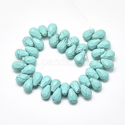 Synthetic Turquoise Beads Strands&nbsp;G-S357-C02-16