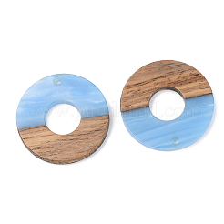 Opaque Resin & Walnut Wood Pendants&nbsp;LS-RESI-S389-013A-C01