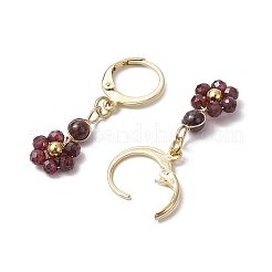 Natural Mixed Stone Leverback Earrings&nbsp;EJEW-JE06165